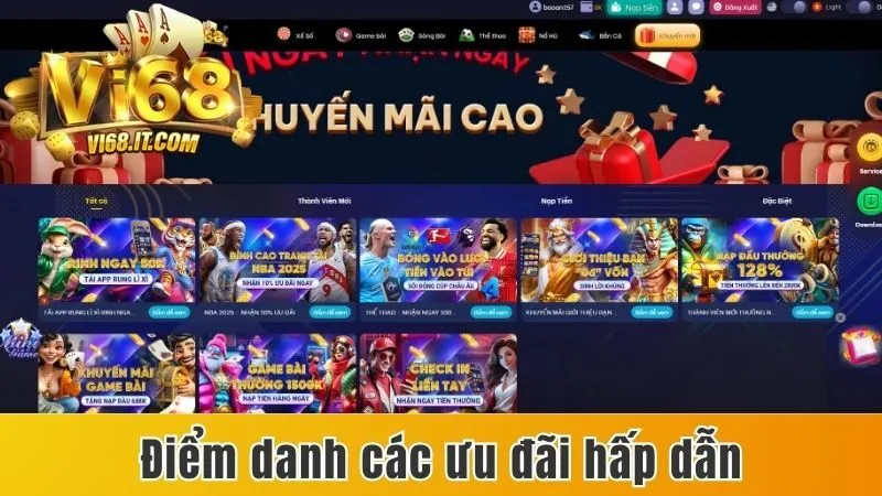 Vi68 – Cổng Game Bài Đổi Thưởng Trực Tuyến Uy Tín | Tải Vi68 Apk | Vi68 Ios | Link Đăng Ký Vi68 Chính Thức | Game Bài Vi68 Nạp Rút 2025 23 Điểm Danh Các Ưu Đãi Hấp Dẫn Tại Nhà Cái